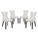 Silhouette Dining Side Chairs Upholstered Fabric Set of 4