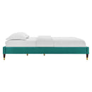 Harlow Twin Performance Velvet Platform Bed Frame