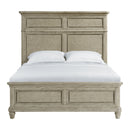 Whit-Ash Panel Bed in Light Grey