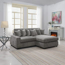 Reversible Sectional Sofa w/6 Pillows