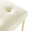 Privy Gold Stainless Steel Performance Velvet Dining Chair