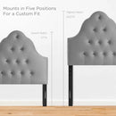 Sovereign Twin Diamond Tufted Performance Velvet Headboard