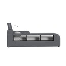 Valari Transformer Bed with Electronic Features in Grey PU