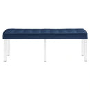 Loft Tufted Large Upholstered Faux Leather Bench