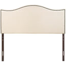 Curl Queen Nailhead Upholstered Headboard