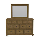 Heritage & Home Dresser and Mirror Sets in Oak Brown