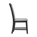Grady 7PC Dining Set in Black-Table & Six Slat Back Chairs