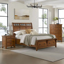 Gage Sleigh Storage Bedroom Set in Chestnut