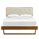 Bridgette Queen Wood Platform Bed With Angular Frame