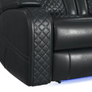 Carlo Power Motion Loveseat with Power Headrest, Console and LED