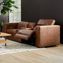Austin Power Reclining Loveseat with Console and Power Headrests - Michael's Discount Furniture