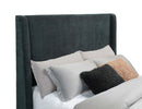 Preston Wingback Bed with Flame Visualizer and Bluetooth Speaker