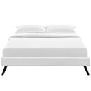 Loryn Full Vinyl Bed Frame with Round Splayed Legs