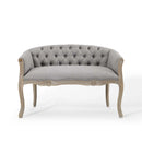 Crown Vintage French Upholstered Settee Loveseat