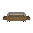 Reed Square Coffee Table with Casters - Michael's Discount Furniture