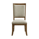 Phillipe Dining Side Chair with Grey Fabric in Cherry (2 Per Carton)