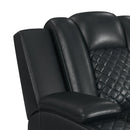 Carlo Power Motion Loveseat with Power Headrest, Console and LED
