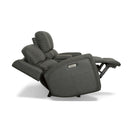 Linden Power Reclining Loveseat with Console & Power Headrests & Lumbar - 5000007534 - Michael's Discount Furniture