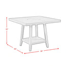Seneca Square Counter Table with Lazy Susan in Brown