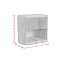 Sylvie UPH Bedroom Set with White Fabric