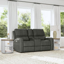 Linden Power Reclining Loveseat with Console & Power Headrests & Lumbar - 5000007534 - Michael's Discount Furniture