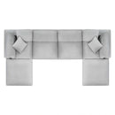 Commix Down Filled Overstuffed Performance Velvet 6-Piece Sectional Sofa
