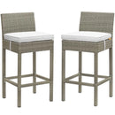 Conduit Bar Stool Outdoor Patio Wicker Rattan Set of 2