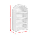 Ridgemont Open Bookcase in Black with Grain