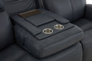 Warren Power Reclining Sofa with Console, Power Headrest & Lumbar - Michael's Discount Furniture