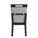 Transcend Side Chair with Light Grey Fabric in Charcoal (2 Per Carton)