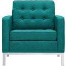 Loft Armchairs Upholstered Fabric Set of 2