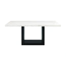 Valentino White Marble Standard Height Dining Table