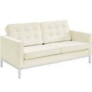 Loft 3 Piece Leather Sofa Loveseat and Armchair Set
