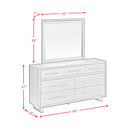 Brisbane UPH Bedroom Set with Boucle Beige and LED in Brown