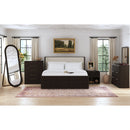 Sylvie Dresser and Mirror Set in Dark Brown