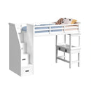 Hampton Kids Loft with Staircase and Desk with Speaker Bedroom Set