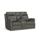 Maxwell Latitudes Power Reclining Loveseat with Console, Power Headrests and Lumbar - 5000008658 - Michael's Discount Furniture
