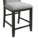Elodie Counter Chair with Grey Fabric in Charcoal (2 Per Carton)