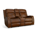 Mustang Latitudes Power Loveseat with Console with Power Headrest - Michael's Discount Furniture