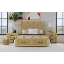 Ridgemont 2-Drawer Nightstand with USB in Natural