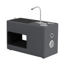 Valari Nightstand with Electronic Features in Grey PU