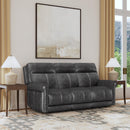Alexander Power Reclining Sofa with Console, Power Headrest & Lumbar - 5000009309 - Michael's Discount Furniture
