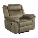 Sorrento 3PC Living Room Set in T101 Brown-Sofa, Loveseat & Recliner
