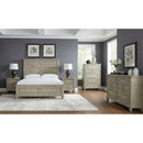 Whit-Ash Bedroom Set with 2 Nightstands in Light Grey