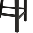 Martin Counter Side Chair with Grey Fabric - Black Finish (2 Per Carton)