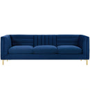 Ingenuity Channel Tufted Performance Velvet Sofa