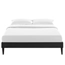 Tessie King Vinyl Bed Frame with Squared Tapered Legs