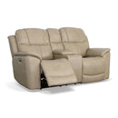 Crew Latitudes Power Reclining Loveseat with Console, Power Headrests & Lumbar - 5000004264 - Michael's Discount Furniture