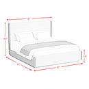 Brisbane UPH Bed with Boucle Beige and LED