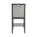 Elodie Counter Chair with Grey Fabric in Charcoal (2 Per Carton)